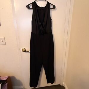 Express Black Draped Jumpsuit